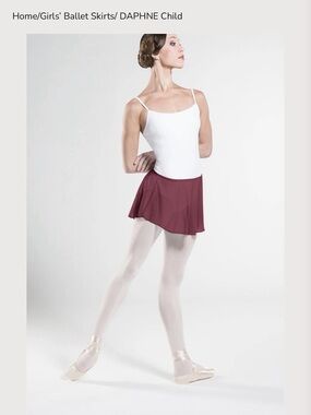 DAPHNE Child Girls' Circle Skater Skirt - Wine